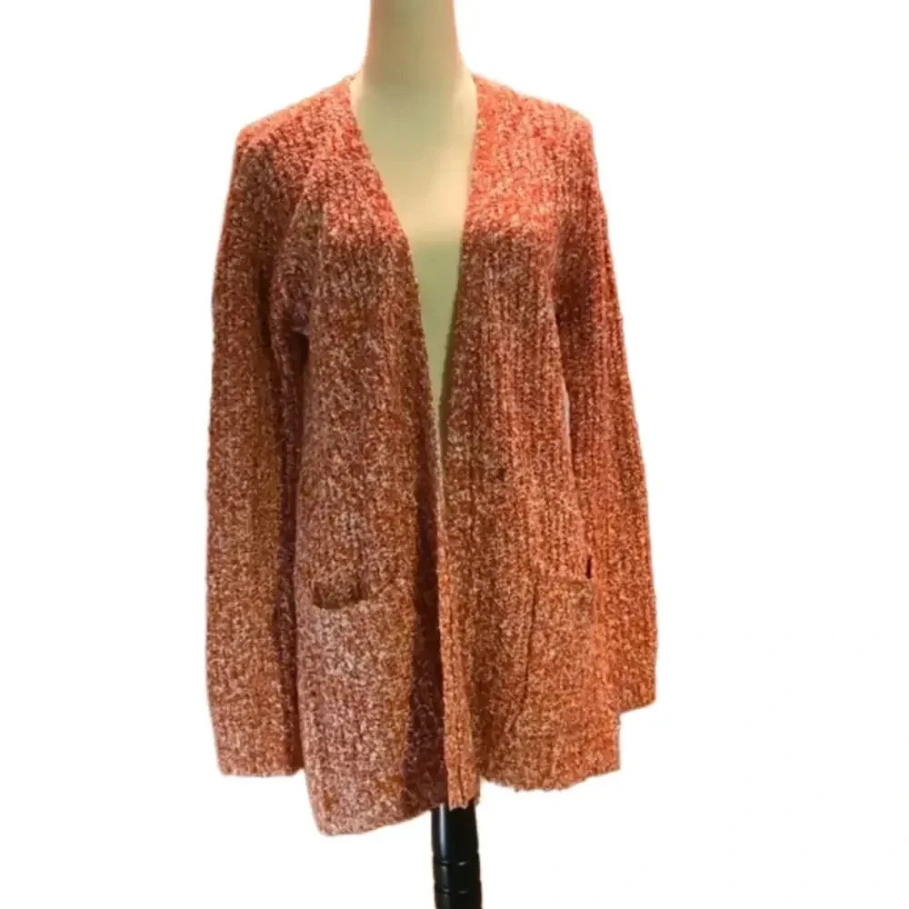 NWT Steve Madden Odetta Open Pocket Cardigan Salmon color Women Size S